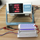 Portable ozone generator connected to a power tester with digital display readouts