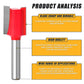 Red and silver milling cutter bit with tungsten carbide blade design infographic