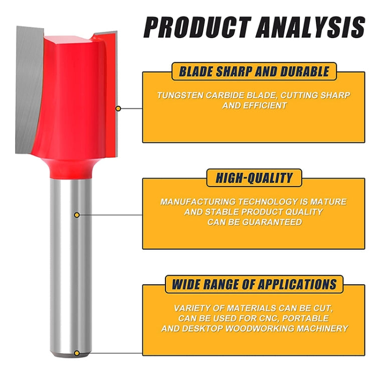 Red and silver milling cutter bit with tungsten carbide blade design infographic