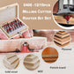 Wood milling cutter router bit set with red bits and wood application examples