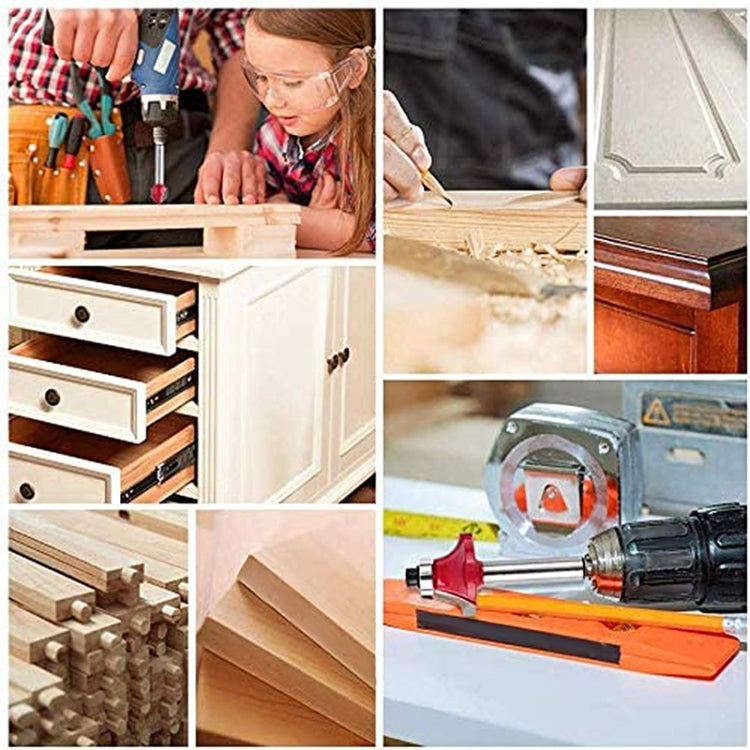 Woodworking router cutter bits used for detailed trim and panel work
