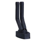 Twin black rubber padded hook guitar wall hanger with round mounting base