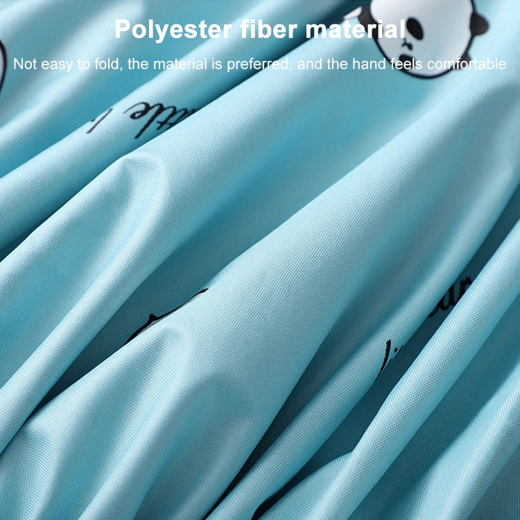 Waterproof shower hair cap fabric, light blue polyester with woven texture