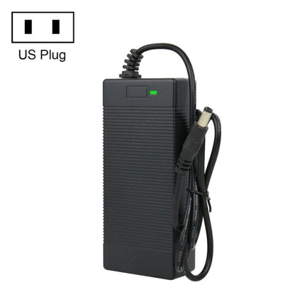 Black scooter lithium battery charger with US plug and DC output cable