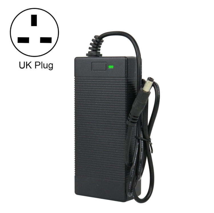 Black scooter lithium battery charger with UK plug and DC output cable