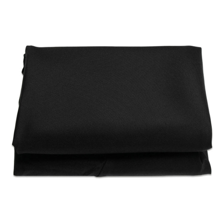 Black round umbrella replacement cloth cover, folded with side fastening tabs