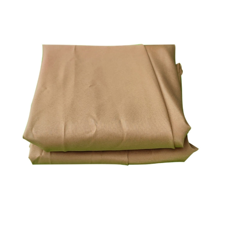 Khaki round umbrella replacement cloth cover, folded with side fastening tabs