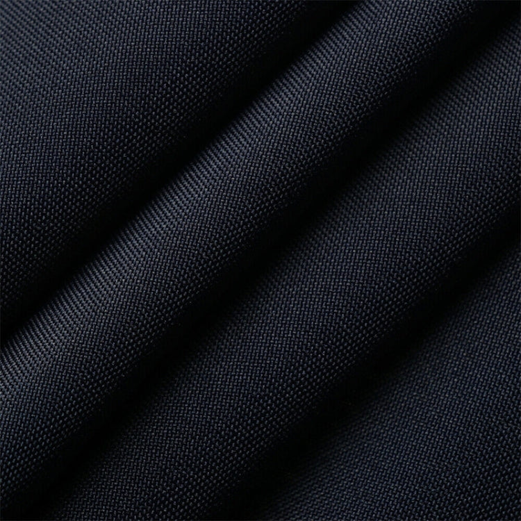 Round polyester parasol replacement cloth, black textured fabric panels