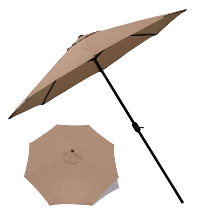 Khaki parasol replacement cover with radial panels, plus matching detached canopy