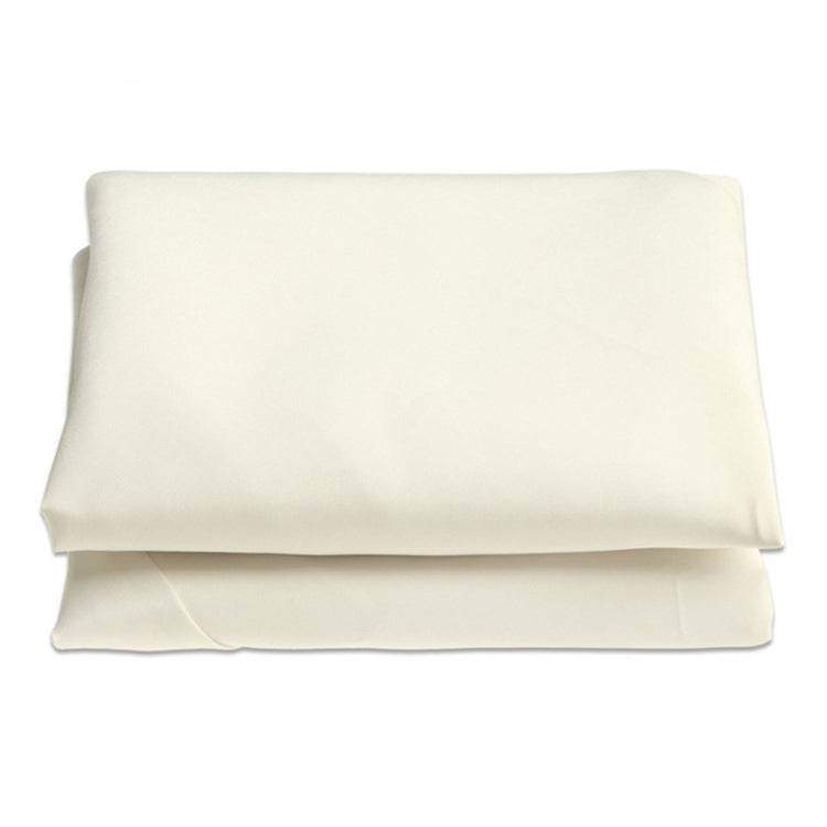 Cream round umbrella replacement cloth cover with folded panels and side fastening tabs