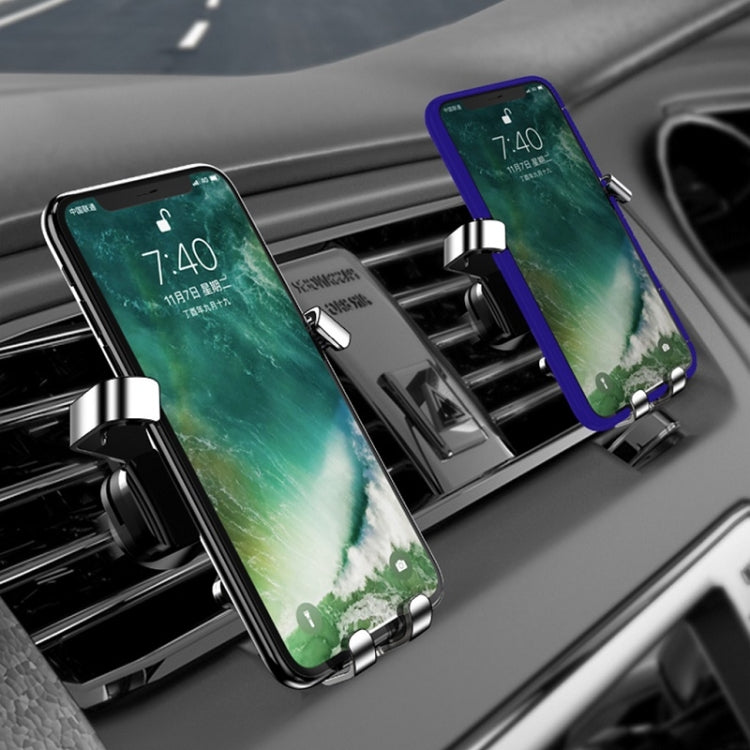 Vehicle air vent phone gravity bracket holder with dark black mount