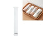 White self-adhesive clothing roll strap with plastic buckle and printed logo