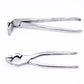 Leather pliers with curved handles and box punch head, metal finish
