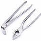Leather pliers with wide jaws and box punch head, polished steel tool