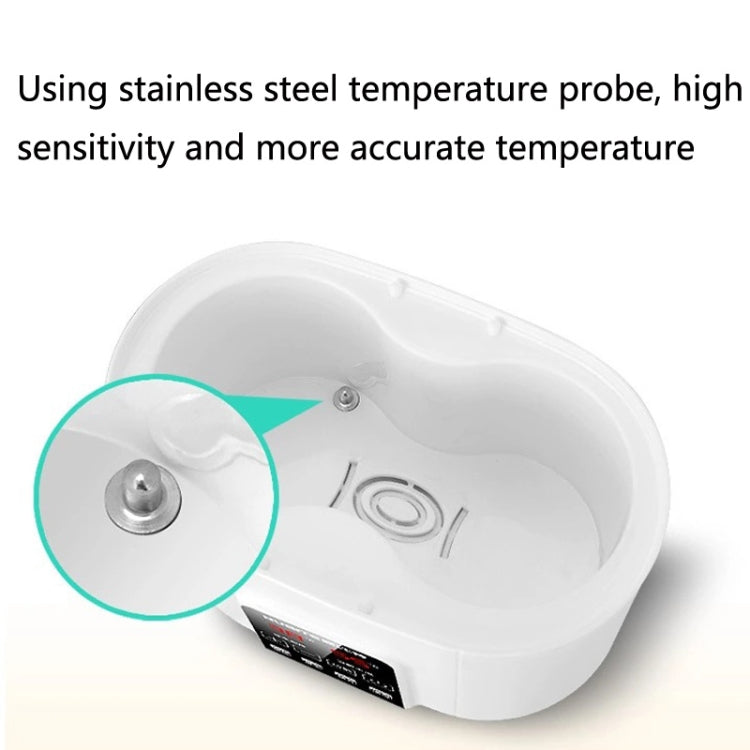 Double bottle warmer base showing stainless steel temperature probe and heating plate
