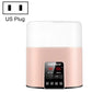 US plug double bottle warmer sterilizer, pink body with clear top and empty warming compartment