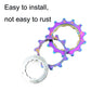 Colorful multi-speed bicycle cassette sprockets and lockring
