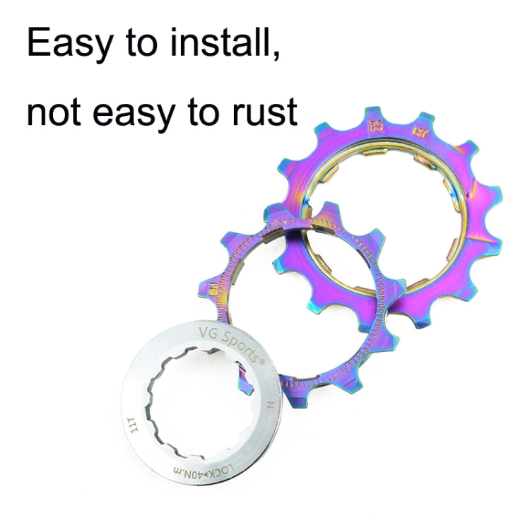 Colorful multi-speed bicycle cassette sprockets and lockring