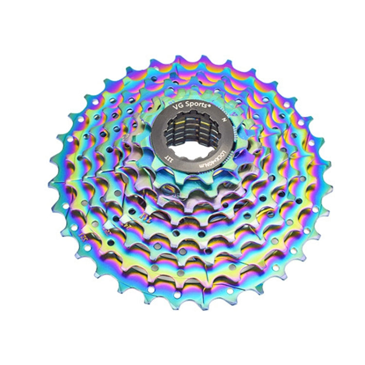 Rainbow finished bicycle freewheel sprocket wheel with toothed outer ring