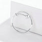 Sterling silver open hoop ring with a small ball clasp detail