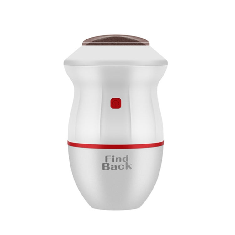 White USB foot grinder device with red power button and red-ring trim