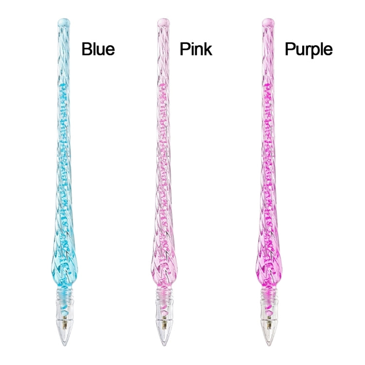 Glitter diamond painting pen set: blue, pink, and purple with metal tips