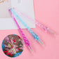 Diamond painting pens, purple and blue glitter barrels with clear tips