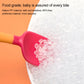 Baby learning-to-eat training spoon with pink scoop and orange handle