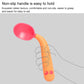 Baby learning pink spoon with orange non-slip handle