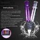 Purple and silver semi-permanent tattoo pens with needle tips, plus power cord accessory