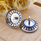 Stainless steel washbasin filter cover, round strainer with blue ring accents