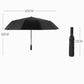 Black automatic umbrella with size markings: 105cm open, 60cm canopy, 33cm folded