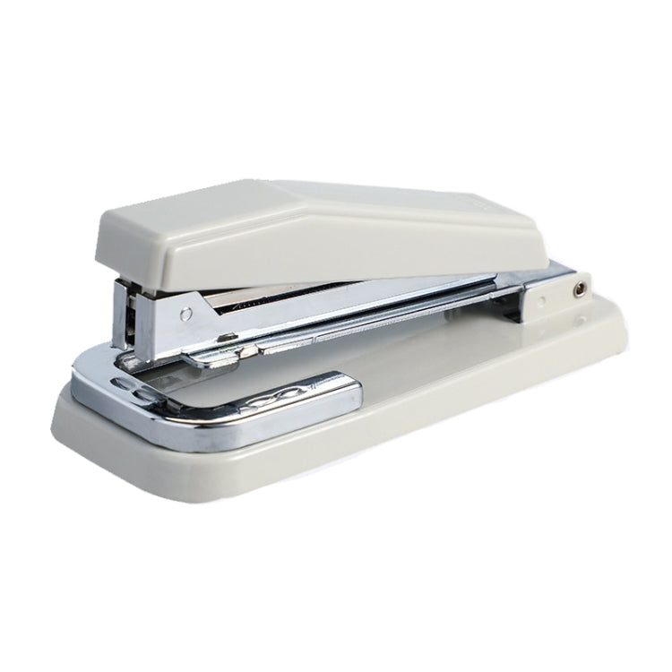 White portable rotatable stapler with chrome metal lever and base