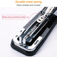 Black stapler base with exposed metal spring and internal components