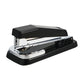 Black portable stapler with chrome lever and closed top cover
