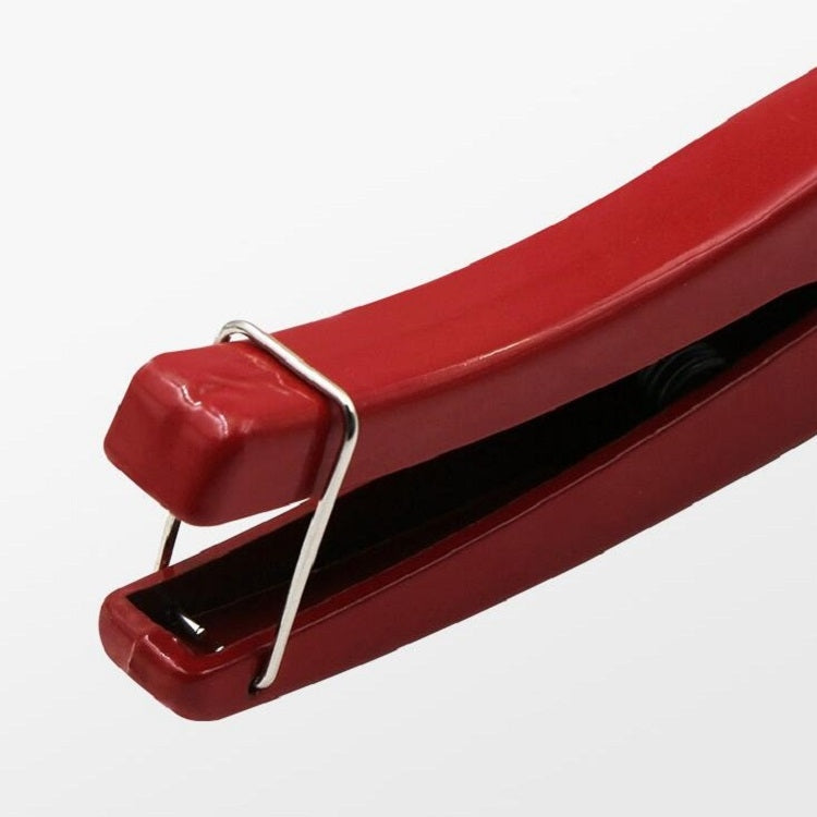 Red tube cutter blade housing with metal latch and black cutting channel