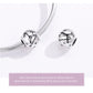 S925 sterling silver charm bead with zodiac star constellations, shown with chain
