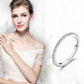 S925 sterling silver diamond ring with slim pavé band