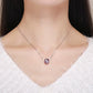 Purple gemstone bead pendant on thin silver chain