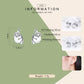 Sloth stud earring diagram showing size, oxidized silver and polishing details