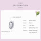 Sterling silver spacer bead charm with round clear CZ stones
