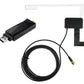 USB DAB radio tuner dongle with long cable and small mounting base