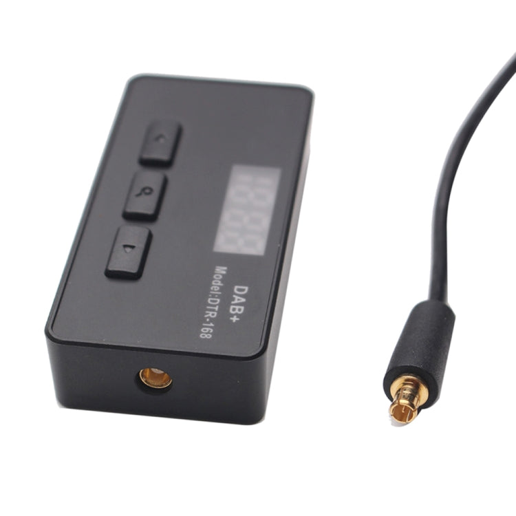 Car DAB+ receiver box control module with buttons and side connection interface