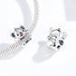 Koala charm bead on silver chain bracelet with matching clasp end cap