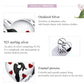 Heart-shaped sterling silver charm close-up with black silhouette and red heart enamel