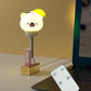 Cute bear LED night light with warm glow, plus remote control