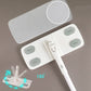 Flat dust removal mop with anti-slip pad and four corner control buttons