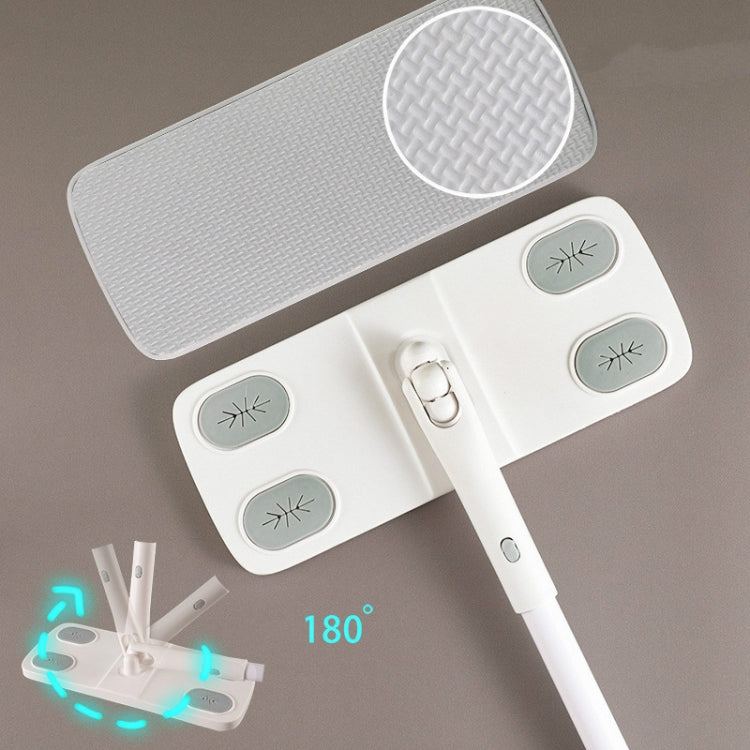 Flat dust removal mop with anti-slip pad and four corner control buttons