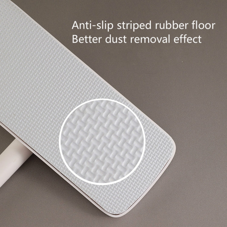 Rectangular mop base with textured anti-slip rubber surface for dust removal