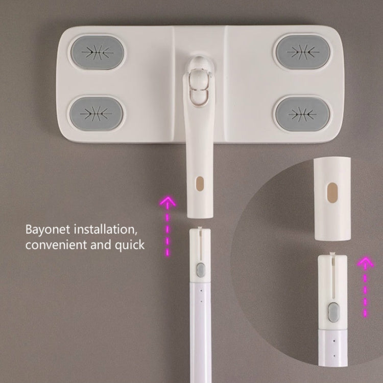 Dust removal mop head and handle with bayonet-style connection parts